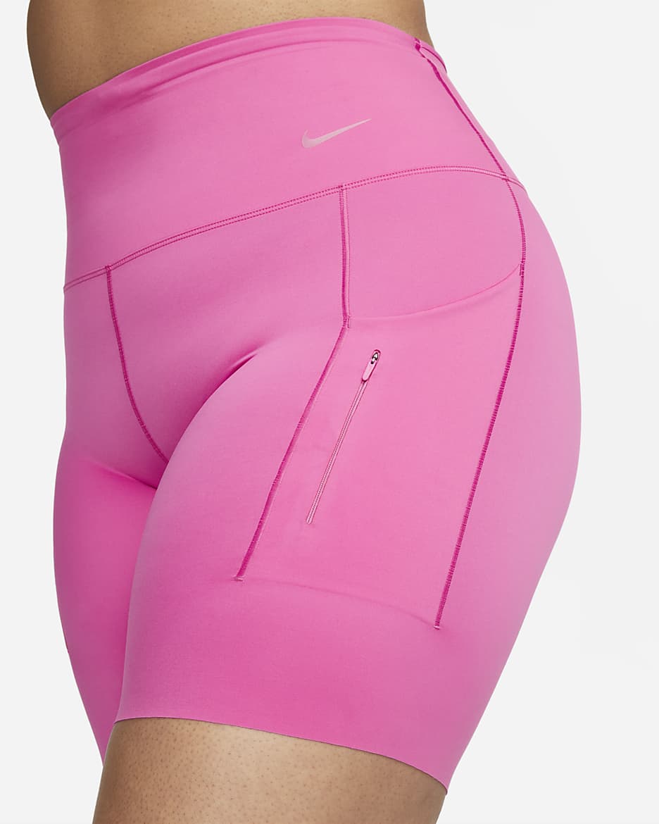 Nike Go Women s Firm Support High Waisted 8 Biker Shorts with Pockets. Nike